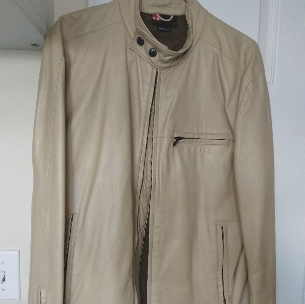 diesel leather jacket medium